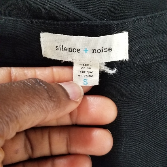 Silence + noise Shirt Dress Long Sleeve V-Neck - Picture 8 of 12